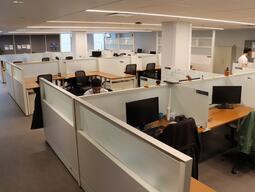 Large room with cublicles