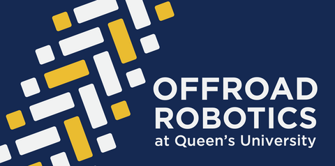 [abstract graphic with text Offroad Robotics at Queen's University]