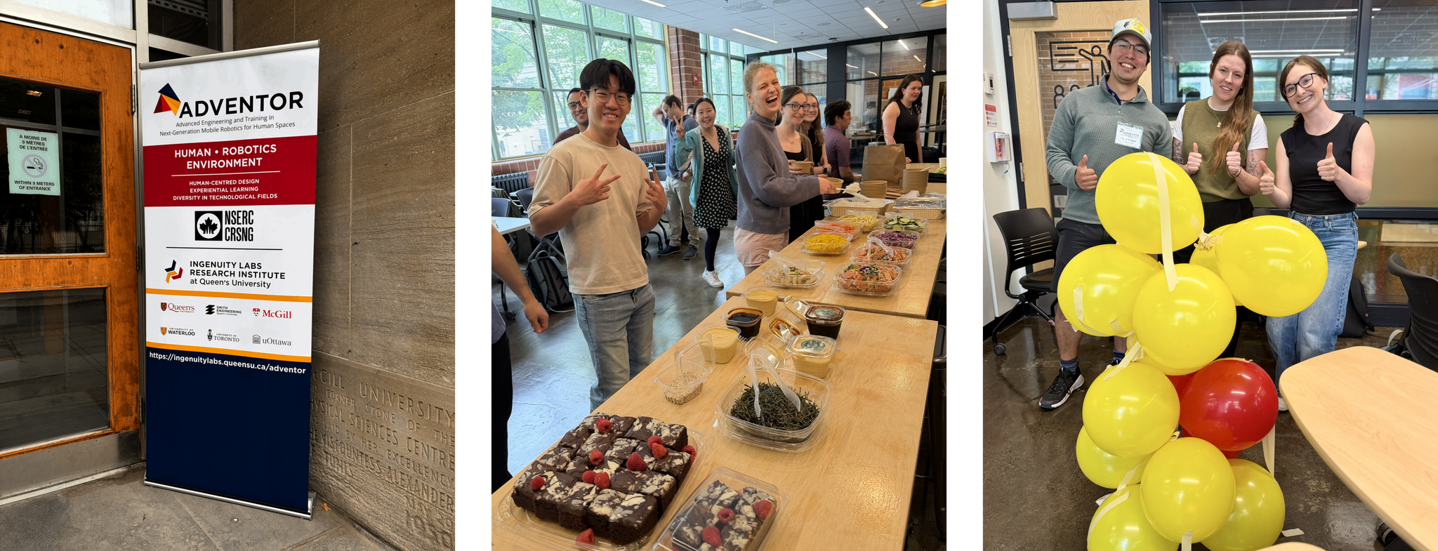 3 images featuring members of the ADVENTOR program during ADVENTOR Week 2026 in Montreal, QC
