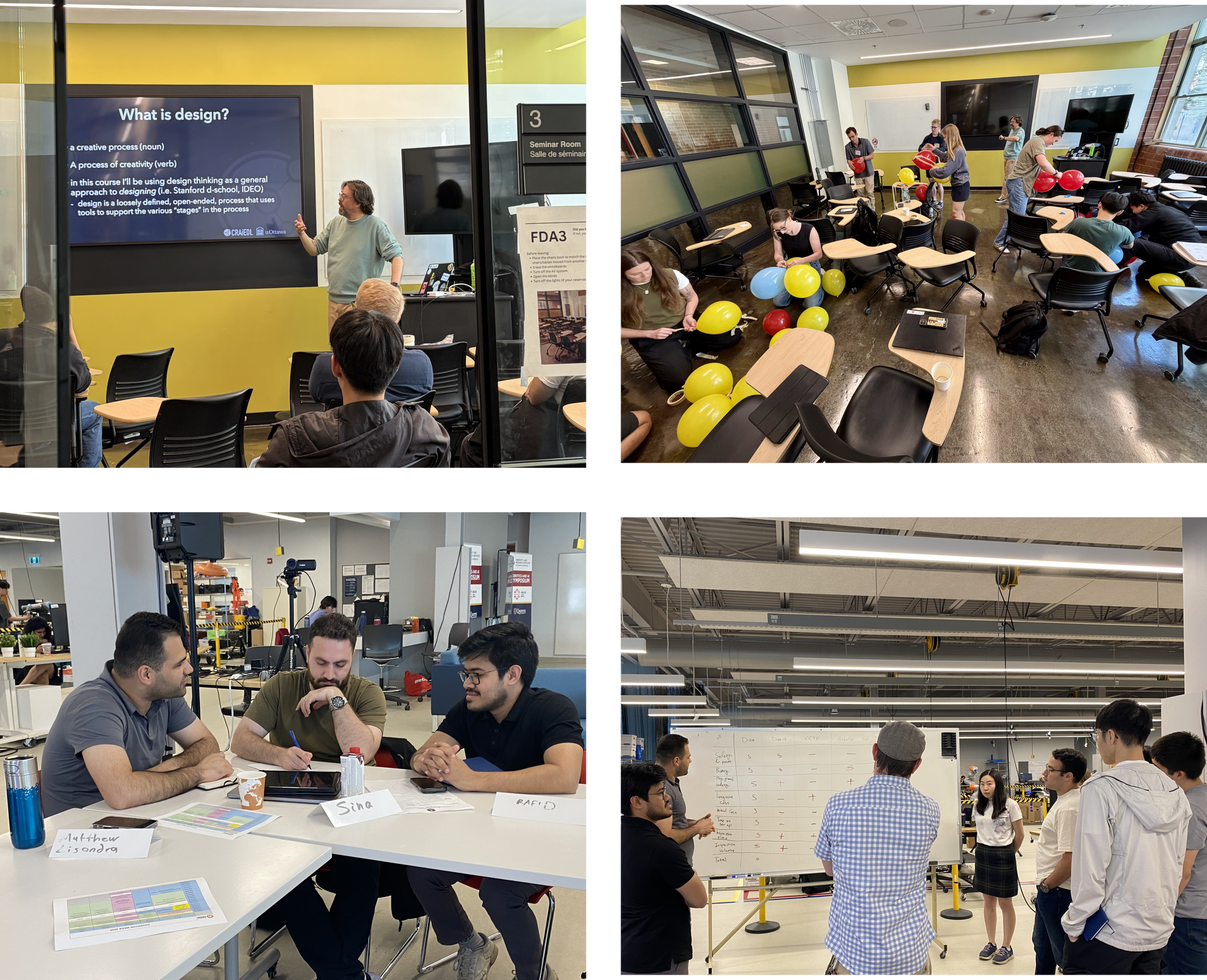 ADVENTOR trainees participating in 4 different technical skills courses.