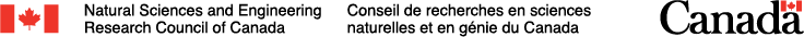 Official NSERC signature consisting of a Canadian flag, name in both official languages and the Government of Canada wordmark.