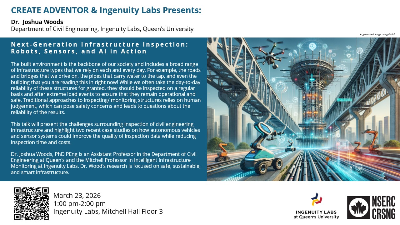 Event poster for Dr. Joshua Woods